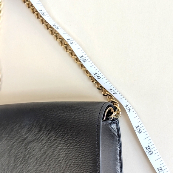 Kate Spade Carson Handbag Short Chain Strap Black Saffiano Leather Gold Tone - Picture 15 of 15